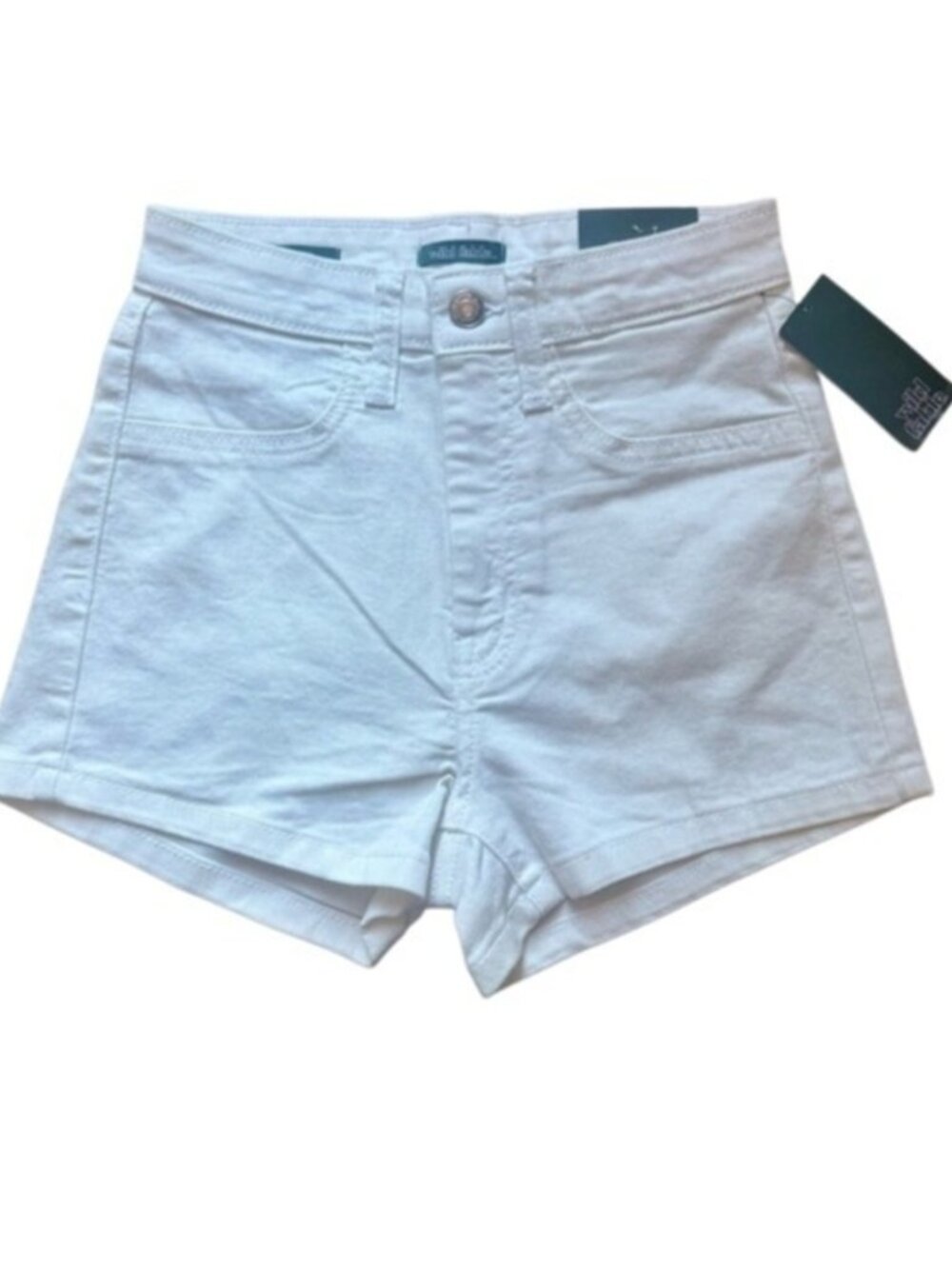 High Waist White Shorts